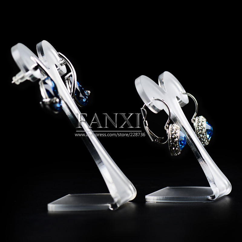 FANXI Wholesale Jewelry Display Double Earring Matte Acrylic Earring Display Stand