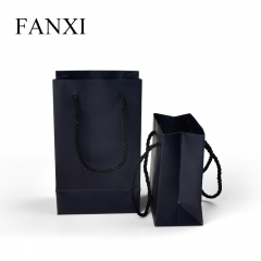 FANXI Custom Cheap Jewelry Boxes With Foam Insert And Paper Bags For Jewellery Shop Gift Black Cardboard Box