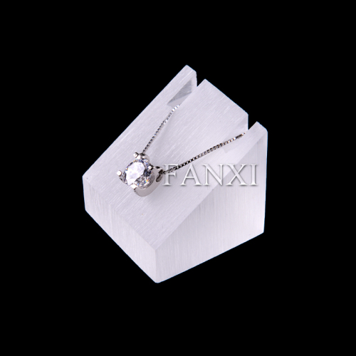 FANXI China wholesale Factory Slanted Design Frosted Acylic Jewelry Display Rack Wholesale Pendant Necklace Holder