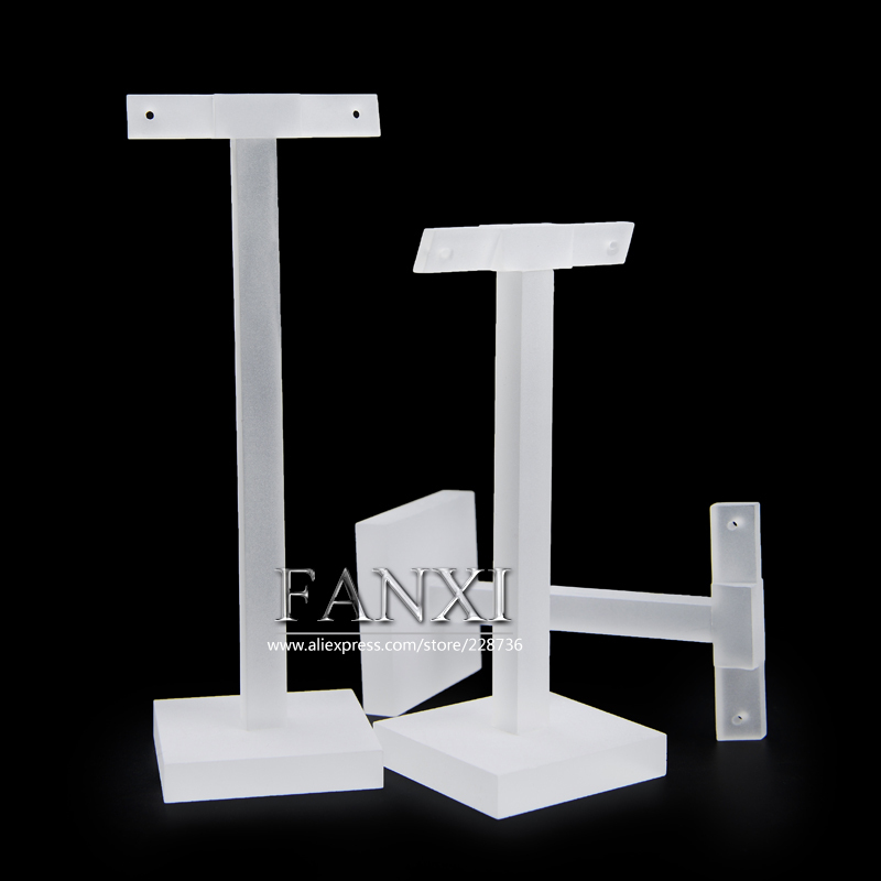 FANXI Wholesale factory custom size logo frosted plexiglass jewelry display stand shop showcase matte acrylic earrings holders