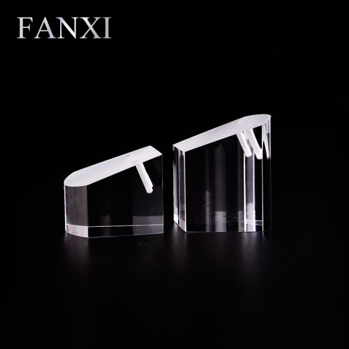 FANXI Wholesale China factory custom Matte acrylic jewellery shop and store showcase frost plexiglass earring ring display organizers