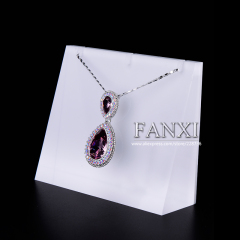 FANXI Wholesale Factory Custom Transparent Acrylic Jewelry Holder For Shop Counter Decoration Plexiglass Necklace Stands
