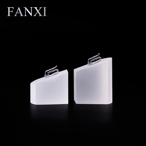 FANXI Wholesale China factory custom Matte acrylic jewellery shop and store showcase frost plexiglass earring ring display organizers