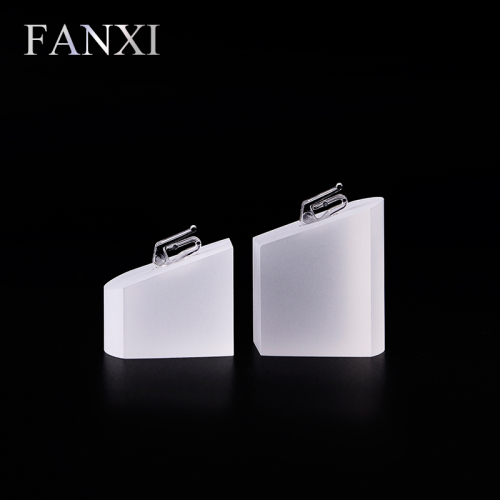 FANXI Wholesale China factory custom Matte acrylic jewellery shop and store showcase frost plexiglass earring ring display organizers