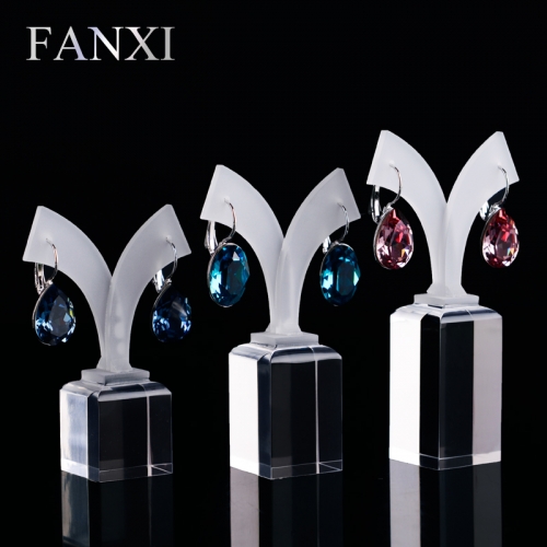 FANXI Custom Ear Stud Showcase Display For Exhibition And Jewelry Show Transparent Acrylic Earrings Display
