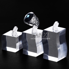 FANXI Custom Jewellery Stand For Ring kits Transparent And Frosted Acrylic Ring Display Organizer