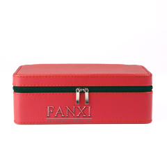 FANXI Wholesale Custom New Fashion Portable PU Leather Earrings Ring Pendant Trinkets Case Jewelry Kits Storage Package Box Jewelry Carrying Case