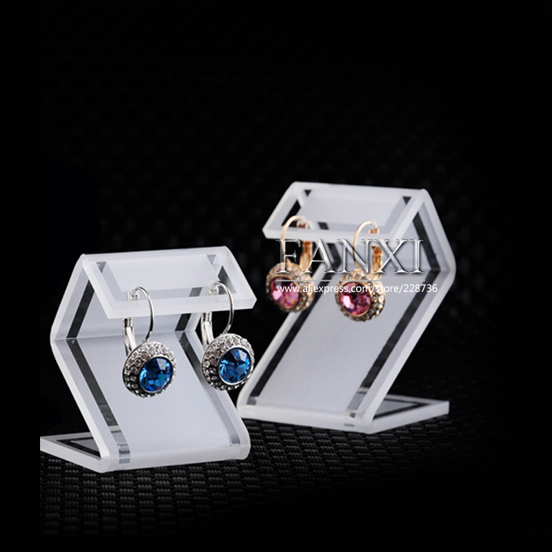 FANXI Jewelry Display Stand For Earring Ear Stud Shop Counter And Jewellery Exhibition Custom Frosted Acrylic Earrings Display Holder