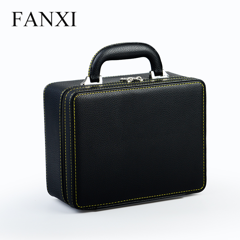 FANXI Wholesale Luxury 3 Layer Jewelry Storage Ring Necklace Bracelet Bangle Organizer Travel Jewelry Cases