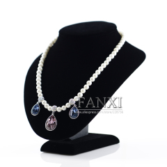 FANXI Custom Luxury Classic For Jewelry Shop And Window Showcase Black Velvet Necklace Display