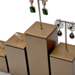 FANXI Wholesale Custom New Arrival Original Design Jewelry Display Set Ring Display Stand Earring Display Stand Wood Jewelry Display