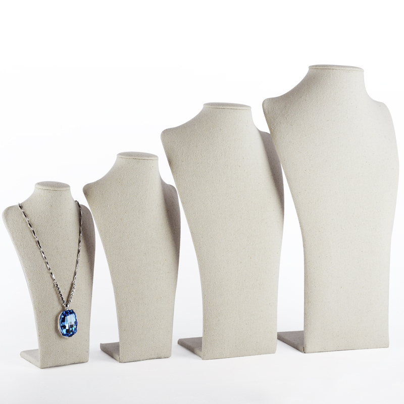 Jewelry Bust Necklace Display Microfiber Jewelry Necklace Display Stand for  Show Selling