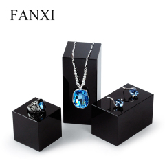 FANXI Custom Jewellery Display Organizer Luxury Black Crystal Jewelry Display Risers