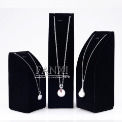 FANXI Hot selling Wholesale Custom three-piece Velvet Necklace Pendant Jewelry Display Stand