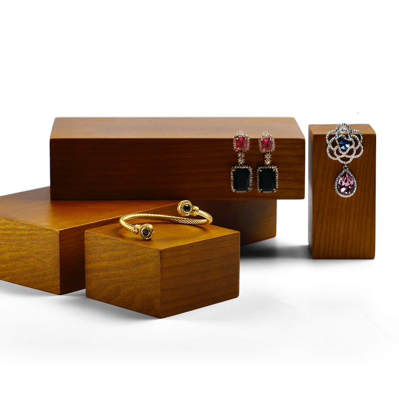 FANXI factory wholesale custom logo wood bracelet jewelry display stand