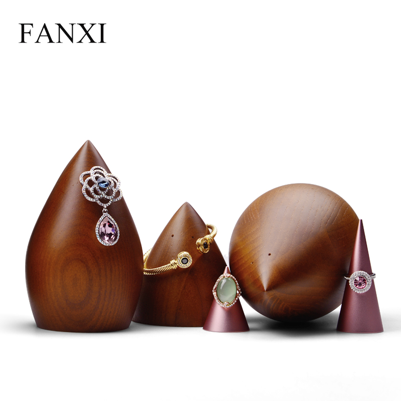 FANXI Custom Luxury round jewelry display stand for finger ring organizer ring holder