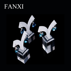 FANXI factory wholesale custom logo acrylic jewelry jewlery jewellry necklace bracelet bangle pendant earring ring display