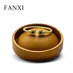 FANXI factory wholesale custom logo showcase wood bangle display watch display stand