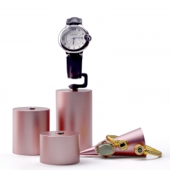 FANXI elegant new high quality metal acrylic C-ring bangle watch stand display set