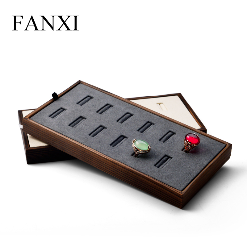 FANXI Custom Luxury high quality wooden display for jewelry display