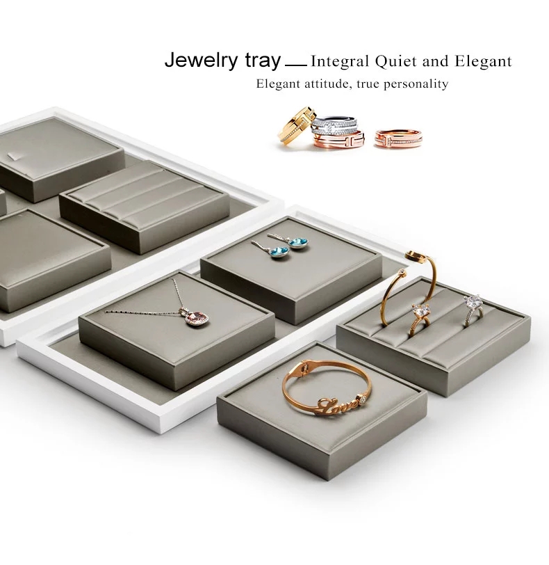 leather jewelry organizer display tray
