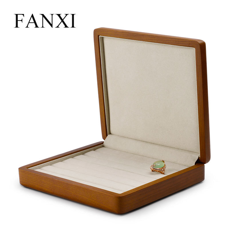 FANXI factory wholesale custom wood girls jewelry organizer box jewelry display storage case