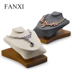 FANXI factory wholesale custom wood jewelry display necklace display stand