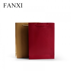 FANXI factory wholesale custom print logo gift paper shopping bag with handle