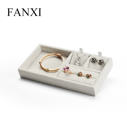 FANXI factory custom velvet jewelry organizer display tray