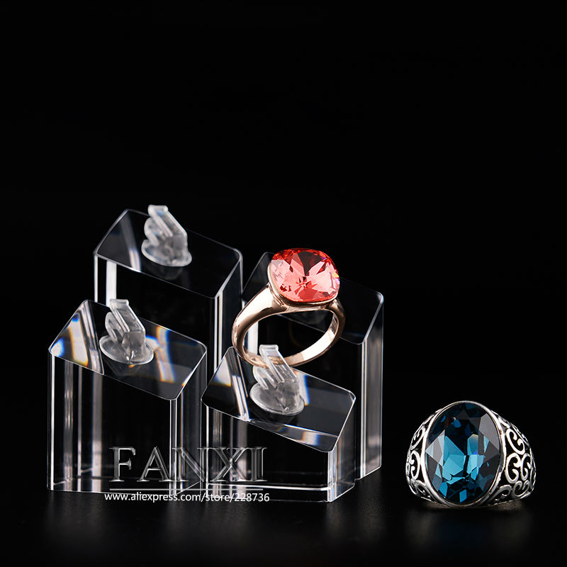 FANXI factory custom logo jewelry acrylic ring display stand