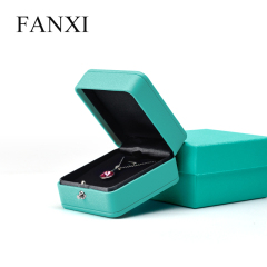 FANXI factory custom logo leather engagement ring box for tiffany