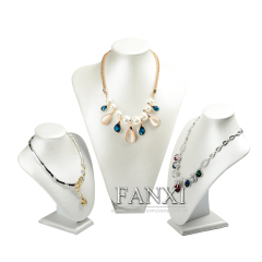 FANXI factory custom logo jewelry leather necklace display stand bust