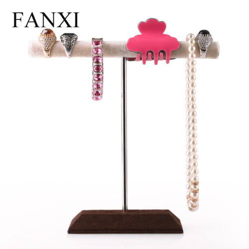 FANXI factory custom logo jewellery display T bar stand