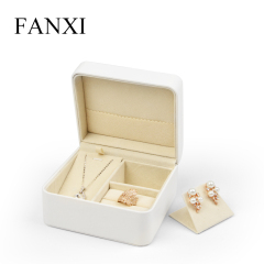 FANXI factory custom logo luxury leather jewelry box organizer