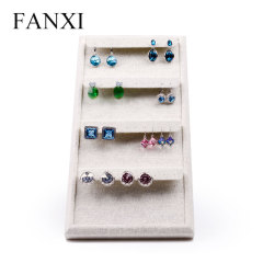 FANXI factory custom logo linen jewelry earring display stand