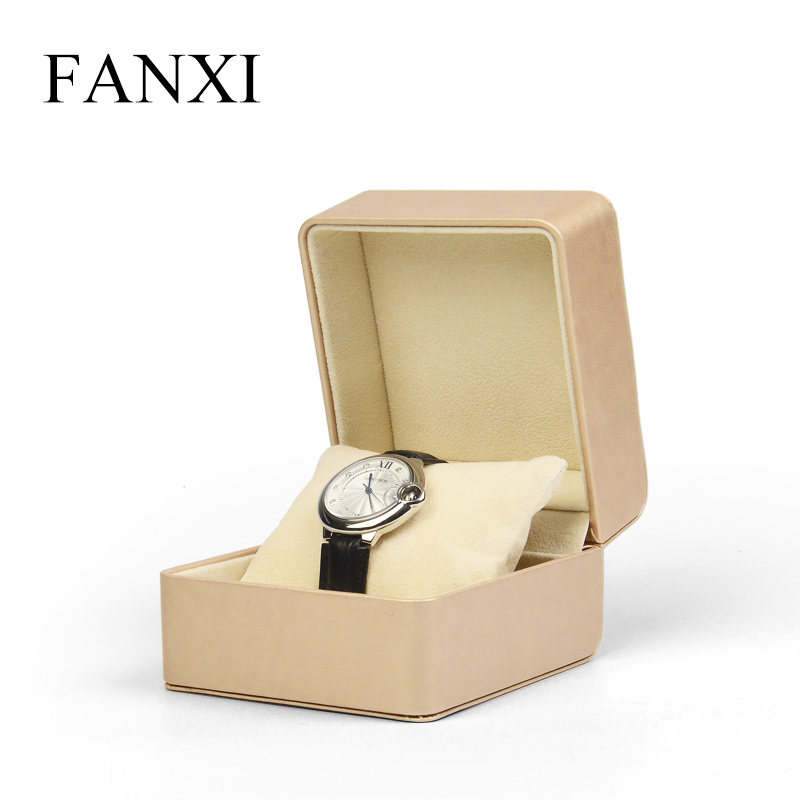 FANXI factory custom logo golden leather watch packaging box