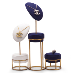 Luxury metal jewelry display stand set