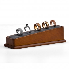 wooden finger ring display stand set