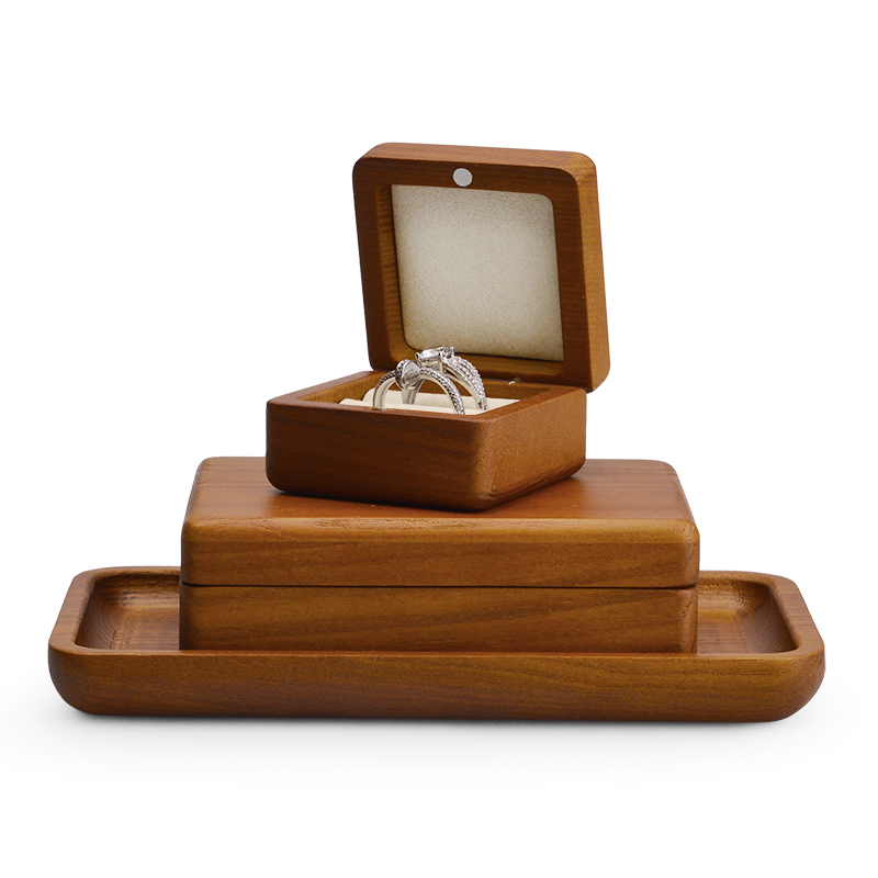 Solid wood jewelry display tray