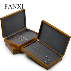 solid wooden travel jewelry organizer box jewellery case