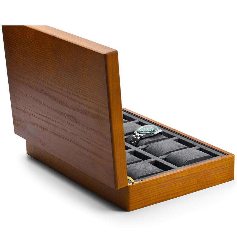 Oem solid wooden watch organizer packaging boxes wholesale