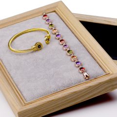 wooden stackable jewellery display tray