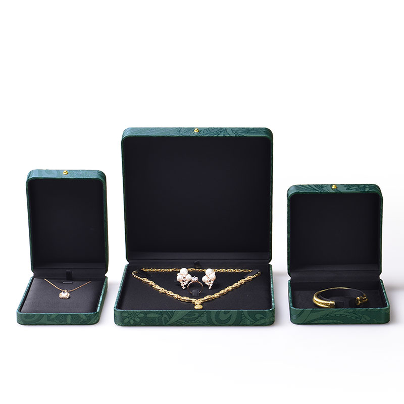 custom green jewellery ring packaging box