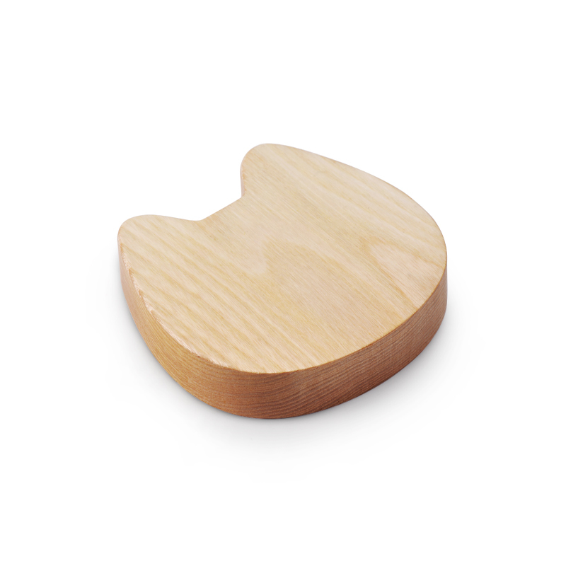 Unique cat-shaped solid wood jewelry display stand for earring ring