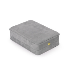 Grey velvet jewelry packaging box