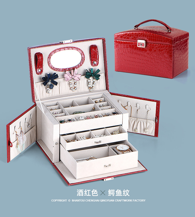 large jewelry box_mirror jewelry box_stand up jewelry box