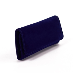 PVC deerskin velvet jewelry storage roll bag