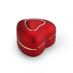 Red heart design jewelry packaging box for ring