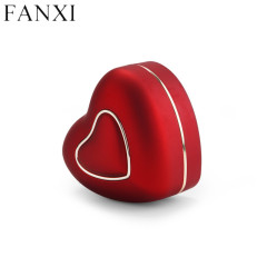 Red heart design jewelry packaging box for ring