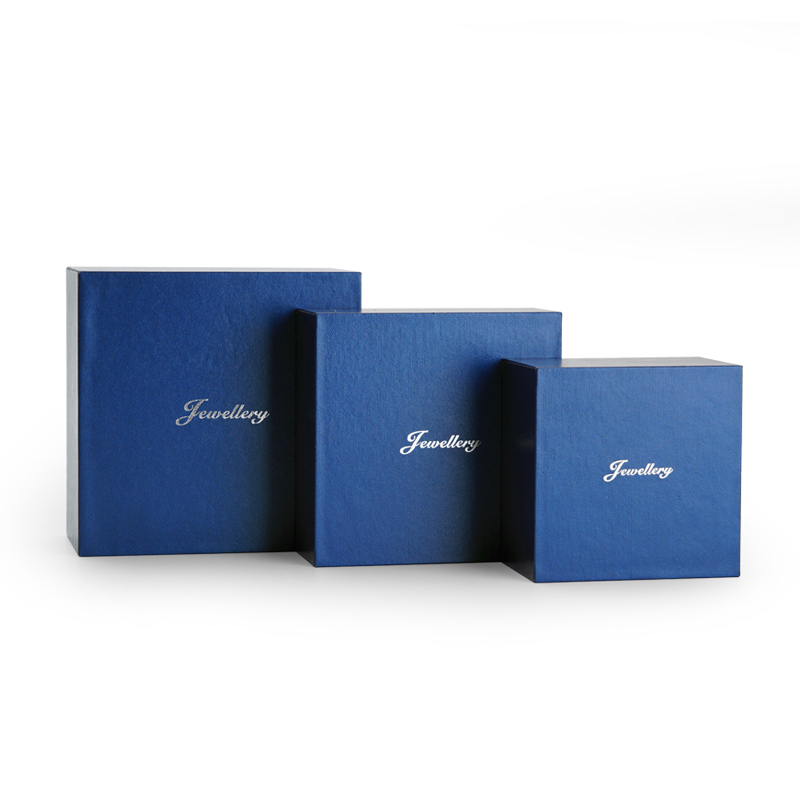 Blue cardboard drawer design jewelry packaging box